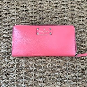 Coral Pink Kate Spade Leather Wallet